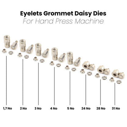 Daisy Style Eyelet Grommet Dies for Hand Press Machine