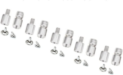 Double Cap Rivets Die 5 Sets - 5mm, 6mm, 7mm, 9mm, 11mm Double Capped Rivets Setter Setting Tool Die for Manual Hand Press Machine