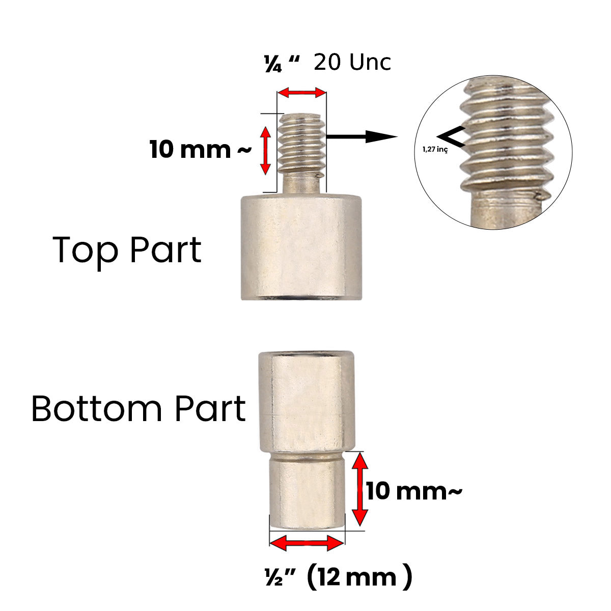 1/2'' 12,8 mm Eyelet Grommet Fastener Die for Hand Press Machine