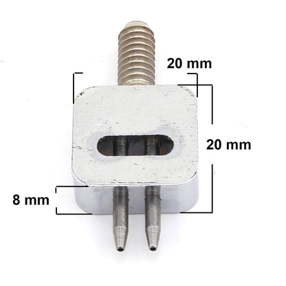 Leather Punch Tools, Multiple Stitching Hole Cutter, 1.2 mm Hole Puncher, Leather Round Chisels with Hand Press Machine All in One DIY Set