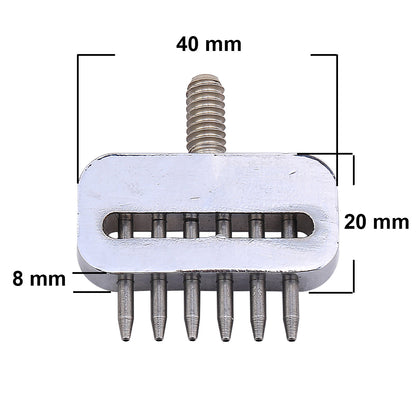 Leather Punch Tools, Multiple Stitching Hole Cutter, 1.2 mm Hole Puncher, Leather Round Chisels with Hand Press Machine All in One DIY Set